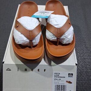 REEF Vista Luxe Vivianahh Womens Size 8.5 Cocoa Tan CJ7366 NIB